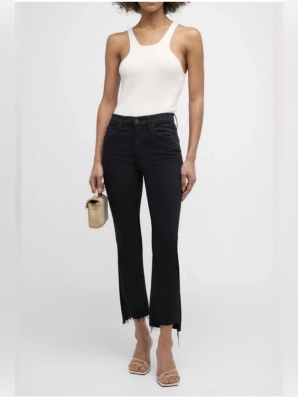 MOTHER Denim Jeans Womens 25 The Insider Crop Step Fray Not Guilty